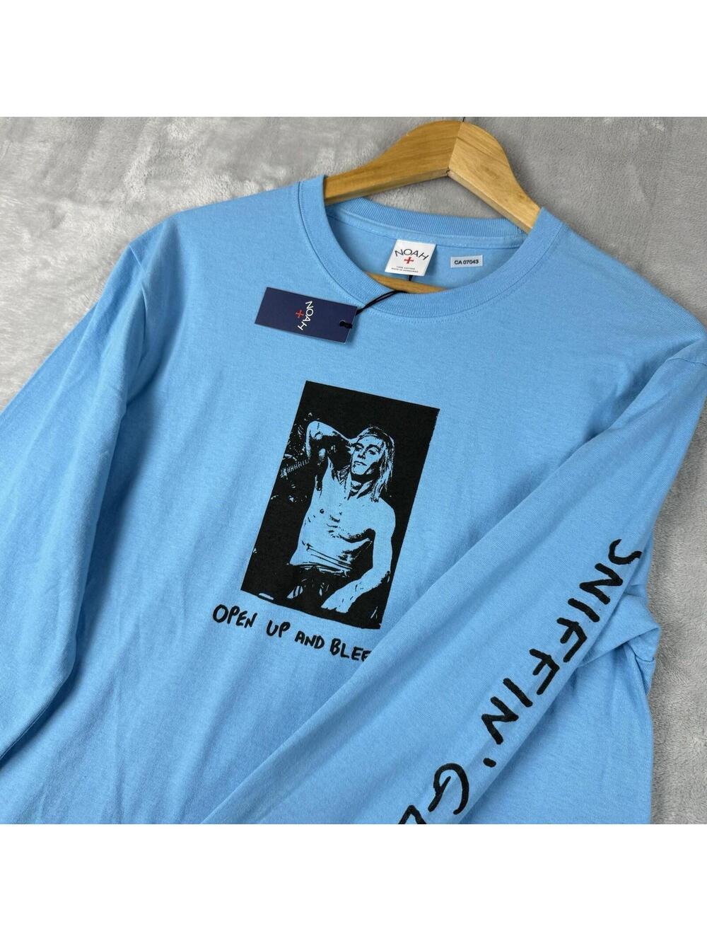 Noah x Sniffin' Glue "Open Up and Bleed" long-sleeve T-shirt Size M NWT Sup/Kith